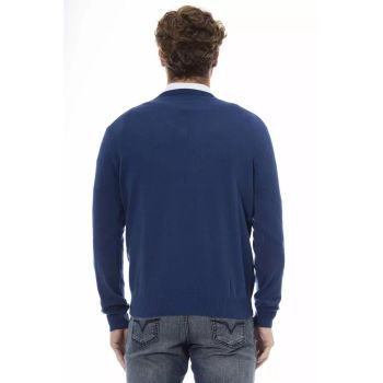 Sergio Tacchini Men's Blue Wool Sweater - M