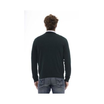 Sergio Tacchini Men's Green Wool Sweater - L