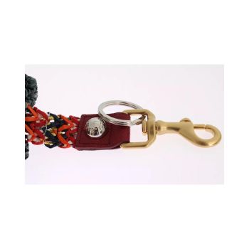 Dolce & Gabbana Women's Multicolor Raffia Leather Clasp Finder Chain Keyring - One Size