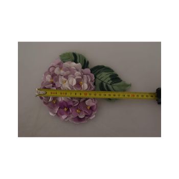 Dolce & Gabbana Women's Elegant Purple Floral Silk Blend Brooch - One Size