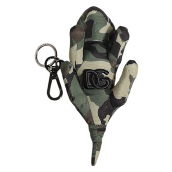 Dolce & Gabbana Men's Multicolor Camouflage Animal Silhouette Keychain Keyring - One Size