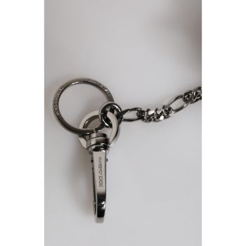 Dolce & Gabbana Men's Red Black Polyester Animal Silhouette Keychain Keyring - One Size