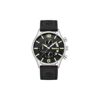 Timberland Men's Black Leather Watch - One Size