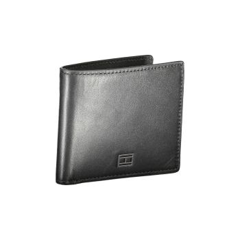 Tommy Hilfiger Men's Black Leather Wallet - One Size