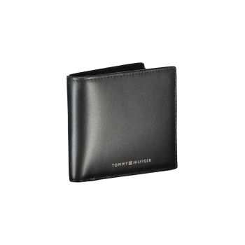 Tommy Hilfiger Men's Black Leather Wallet - One Size