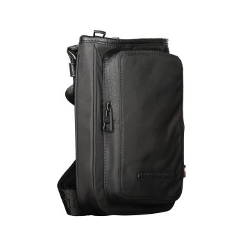 Tommy Hilfiger Men's Black Polyester Shoulder Bag - One Size