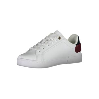 Tommy Hilfiger Women's White Polyester Sneaker - 39 EU