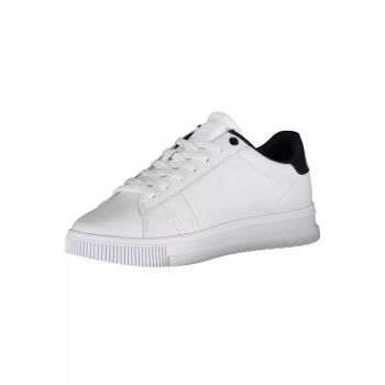 Tommy Hilfiger Men's White Polyester Sneaker - 44 EU