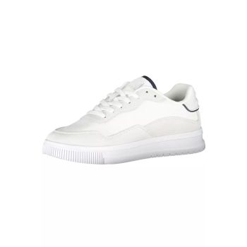 Tommy Hilfiger Men's White Polyester Sneaker - 44 EU