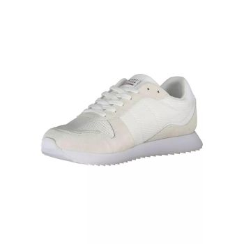 Tommy Hilfiger Men's White Polyester Sneaker - 40 EU