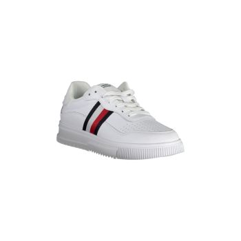 Tommy Hilfiger Men's White Polyester Sneaker - 40 EU