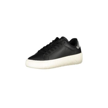 Tommy Hilfiger Women's Black Polyester Sneaker - 37 EU