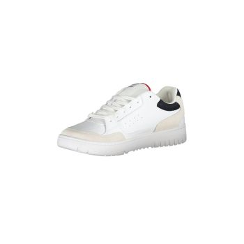 Tommy Hilfiger Men's White Polyester Sneaker - 41 EU