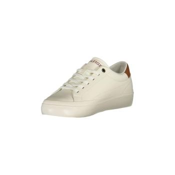 Tommy Hilfiger Men's White Polyester Sneaker - 42 EU