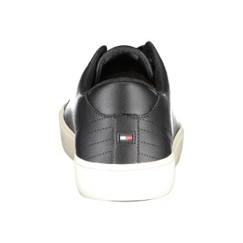 Tommy Hilfiger Men's Black Polyester Sneaker - 40 EU