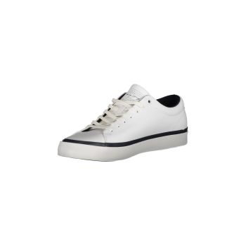 Tommy Hilfiger Men's White Polyester Sneaker - 40 EU