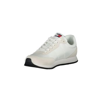 Tommy Hilfiger Men's White Polyester Sneaker - 42 EU