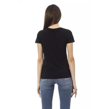 Trussardi Action Women's Black Cotton Tops & T-Shirt - M