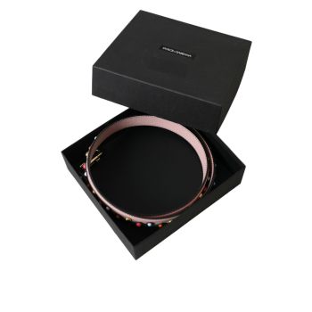 Dolce & Gabbana Women's Pink Leather Handbag Accessory Shoulder Strap - One Size