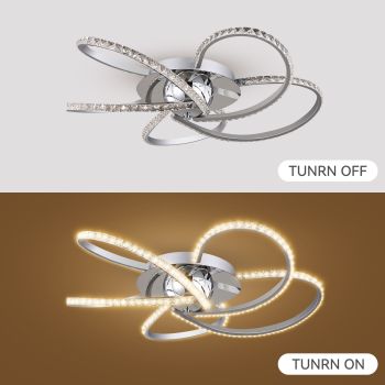 Irie Dimmable 5 Lights LED Ceiling Light - Chrome