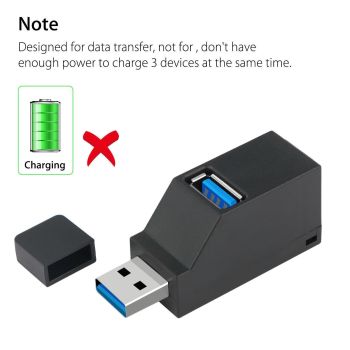 Compact 3-Port Usb Hub With Lanyard