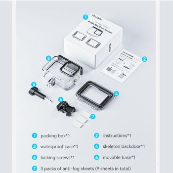 Full Scene Waterproof Diving Housing with Anti-fog