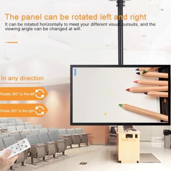 Adjustable Single Screen Tv Wall / Ceiling Mount - 32-65 Inch 0.5-2m Range