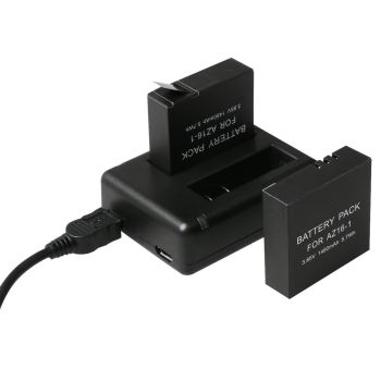 Usb Dual Battery Charger for Xiaomi Xiaoyi Ii 4k Camera