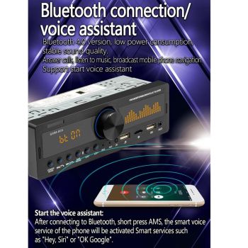 12V Car Mp3 With Fm / Am Bluetooth & Voice Assistant