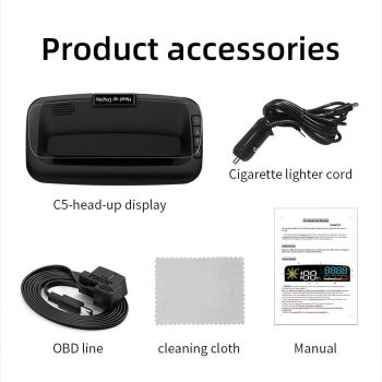 Car Hud Head Up Display Water Temperature / Vehicle Speed / Voltage