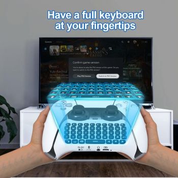 Wireless Bluetooth Keyboard for Ps5 - Chat & Voice Compatible