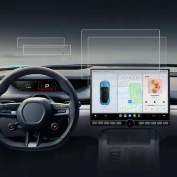 2-pack Tempered Glass Film for Car Navigator Protection - For Tesla Model 3 2024