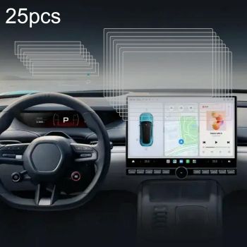 25-pack Tempered Glass Film for Car Navigator Protection - For Tesla Model 3 2024