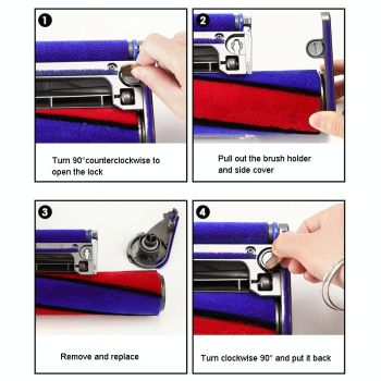 Soft Velvet Suction Head Side Cover for Dyson Vacuum Cleaners