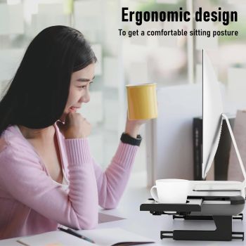 Adjustable Laptop Stand with Storage Drawer - Height Riser - Basic