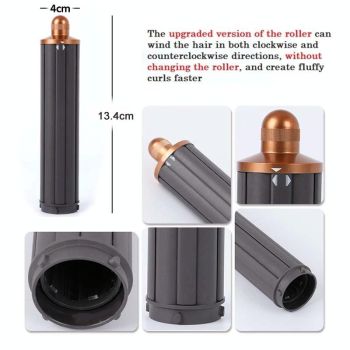 30mm Gold Long Barrel Curling Iron for Dyson Hair Dryer