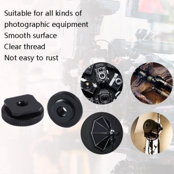 2-Pack Aluminum Hot Shoe Adapter 5 / 8 Male To 1 / 4 Female