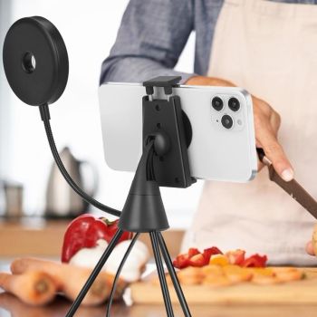 Dimmable Led Ring Light with Phone Tripod Stand