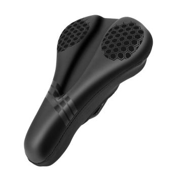 Shock-Absorbing Mountain Bike Saddle Cover Honeycomb Style - Round Logo