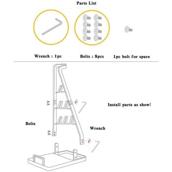 Universal Non-punch Vacuum Cleaner Floor Storage Bracket for Dyson - Black