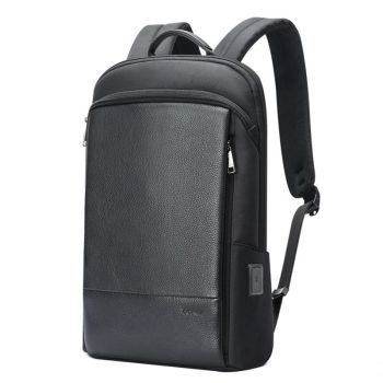 Waterproof Business Laptop Backpack - Genuine Leather Lightweight - Deluxe