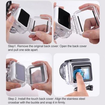 Waterproof Case for Insta360 Go 3 with Touch Back Cover