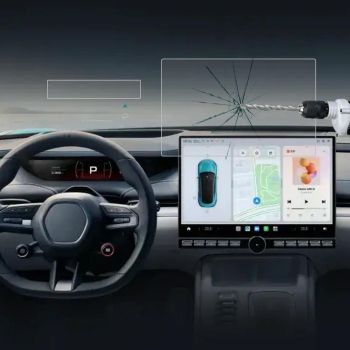 Tempered Glass Film for Car Navigator - Protective - For Tesla Model 3 2024