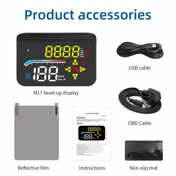 Car Hud Head Up Display Gps Speed Meter Obd2 Diagnostic Tool