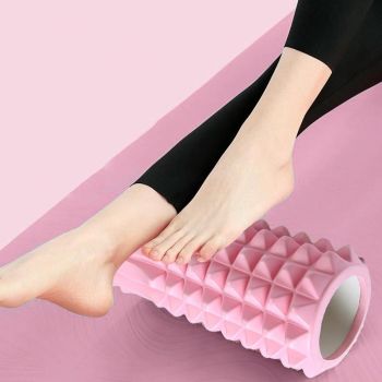 3-In-1 Hollow Foam Roller Set For Muscle Relaxation And Yoga 45Cm Black