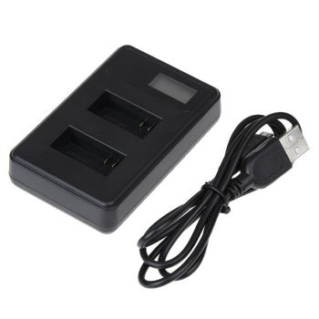 Lcd Screen Dual Battery Charger for Gopro Hero3 with Charging Capacity Display