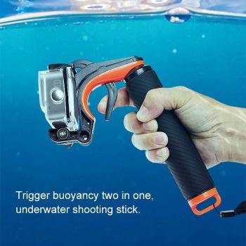 Floating Hand Grip for Gopro Hero8 with Shutter Trigger and Anti-lost Strap