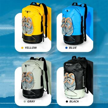 Waterproof Outdoor Stream Tracing Backpack Black 16L - Yellow-26L