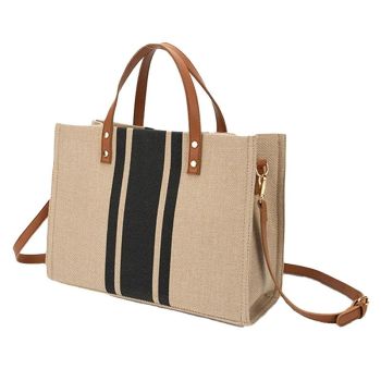 Large Canvas Crossbody Bag For Women Black - Navy