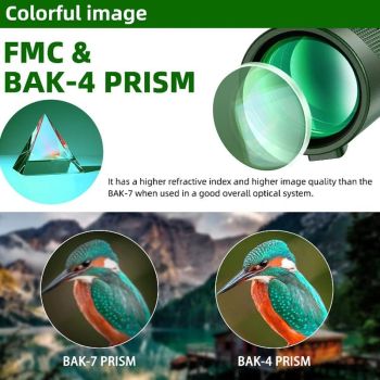 High Power Hd Monocular With Night Vision Clip & Tripod - 40X60